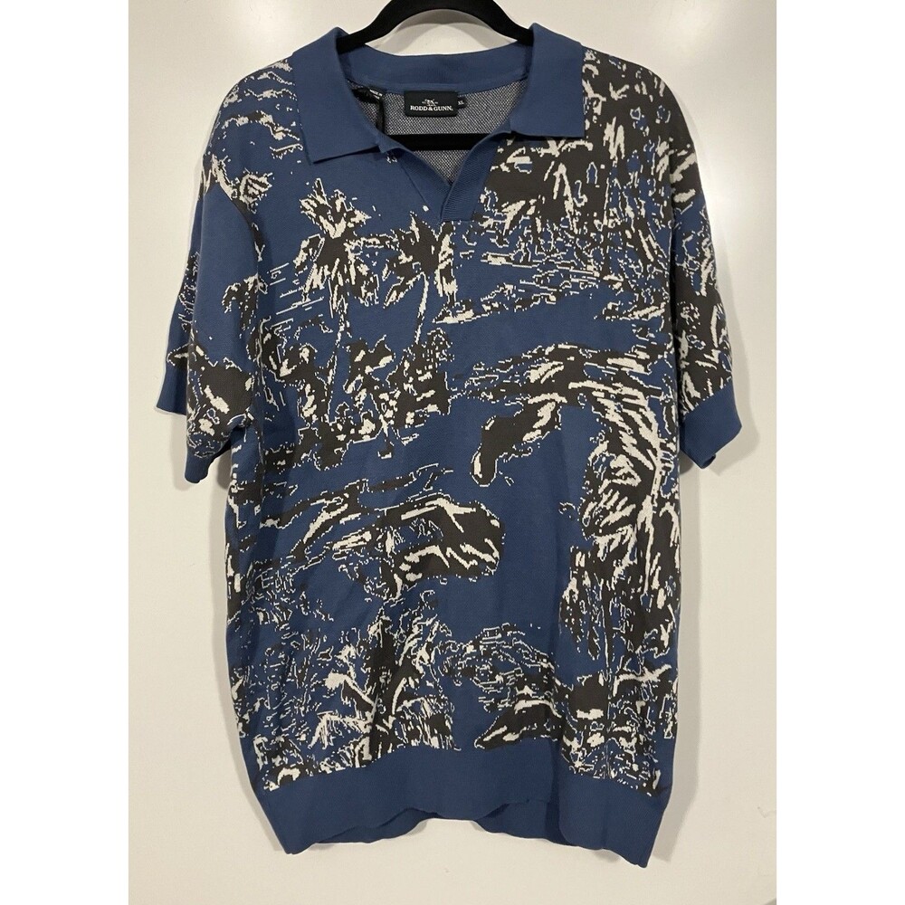 Rodd & Gunn Men’s Hindley Creek Knit Shirt SS Lake Blue Sz XL NWT MSRP $128